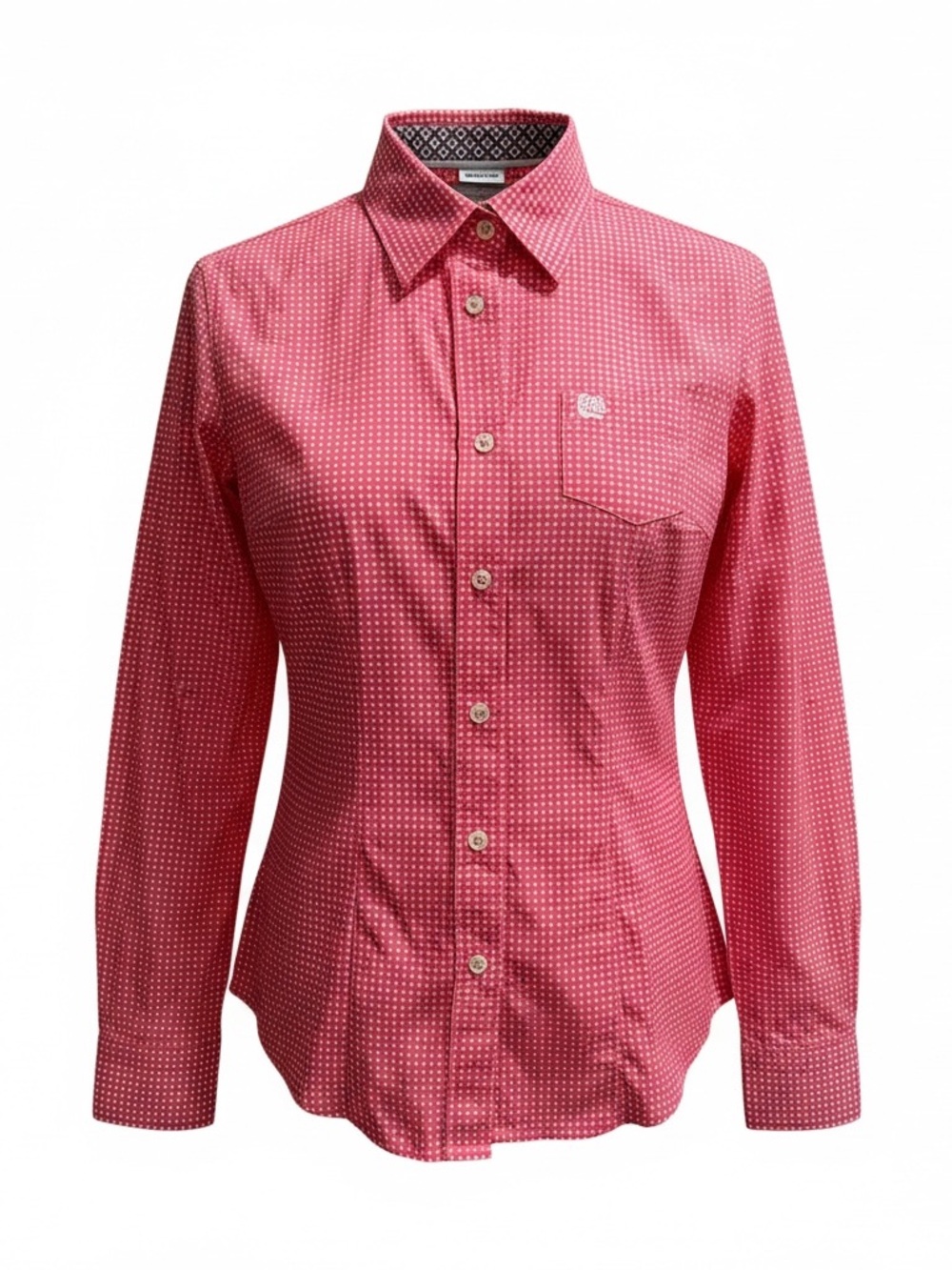 Cinch Pink Micro-Print Button Down Shirt